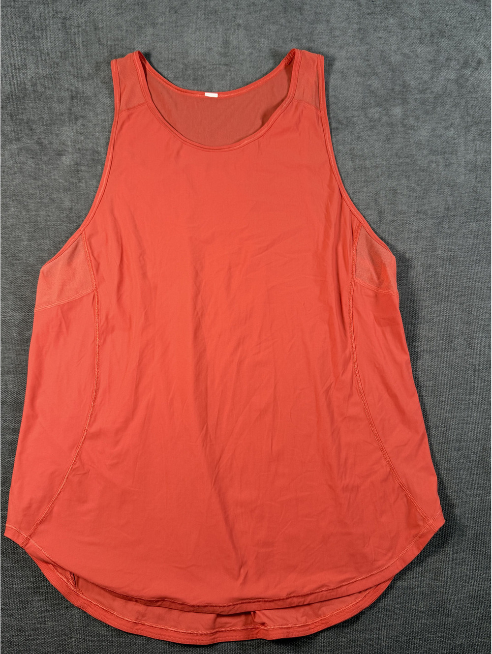 Lululemon Athletica Women's Mesh Back Athletic Training Tank Top in Coral